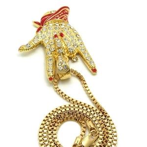 Iced Out Micro Number 1017 Pendant & 24" Box, Cuban, Rope Chain Hip Ho - Foto 9